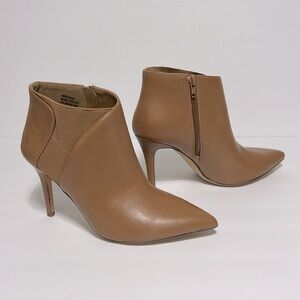 XOXO Tan Ankle Booties with Kitten Heel Size 9M NIB